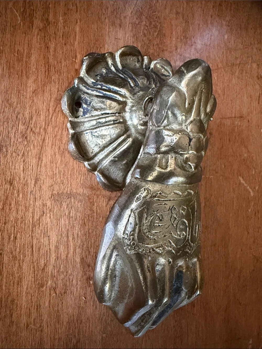 Vintage Hand Of Fatima Door Knocker - Brass